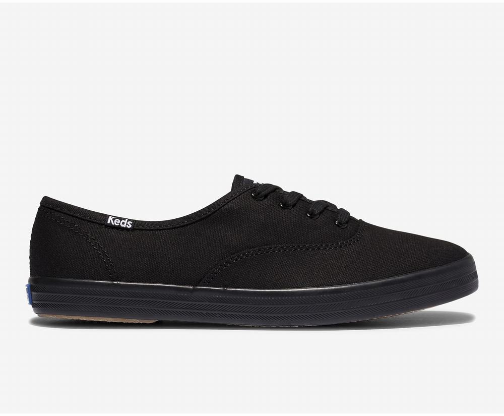 Women's Keds Washable Champion Feat Organic Cotton Sneakers Black 2816354TO - South Africa